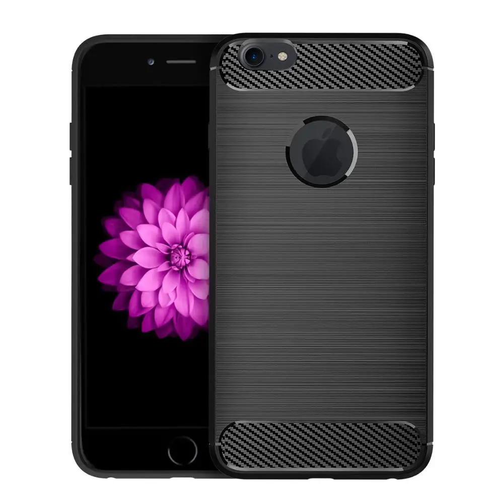 

Carbon Fiber Shockproof Soft TPU Back Cover mobile Phone Case For iPhone 6s