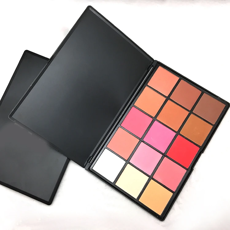 

15 Colors Long Lasting Face Makeup Compact Powder Blusher Palette