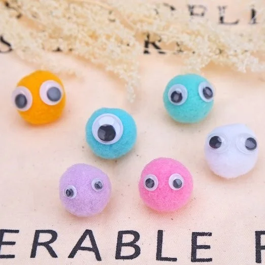 
High Quality Half Round Plastic Safety Doll Toy Eyes 10 Mm Craft Plastic Self-Adhesive Wiggle Googly Eyes For Dolls 