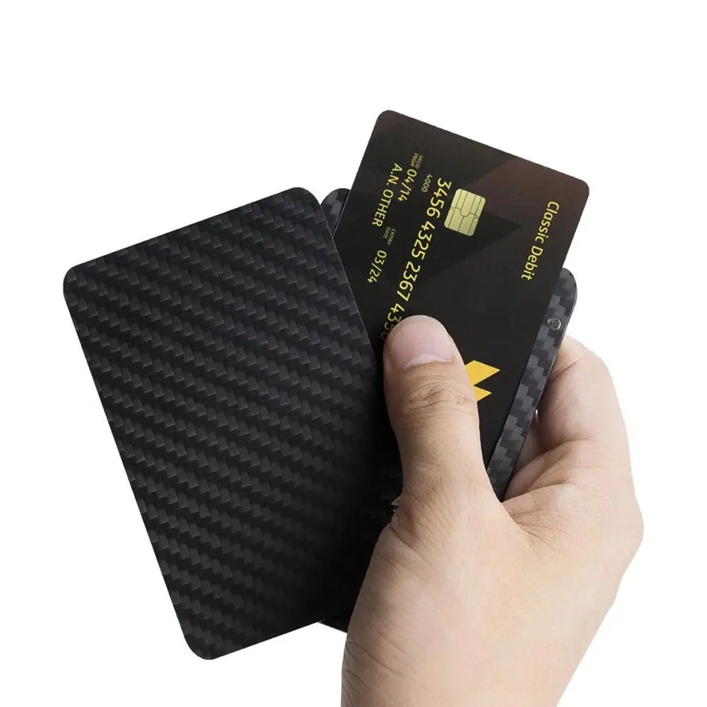
Minimalist Slim Carbon Fiber Card Holder for Men Women Modular Card Holder RFID Blocking Wallet Minimalist Slim Carbon Fiber Card Holder for Men & Women Modular Card Holder RFID Blocking Wallet