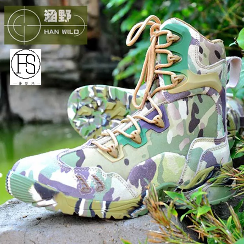 

Outdoor Hiking Trekking Climbing Sport Shoes Magellan low spider boots Leather Tactical Combat Military High Camouflage Boots