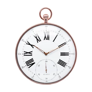 Image of 2019 Hot Selling Rose Gold Plastic Wall Clock with Handle