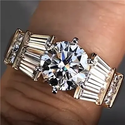 

Top Quality Princess Rings for women AAA-cubic zirconia micro pave setting engagement wedding rings female Anel accessories