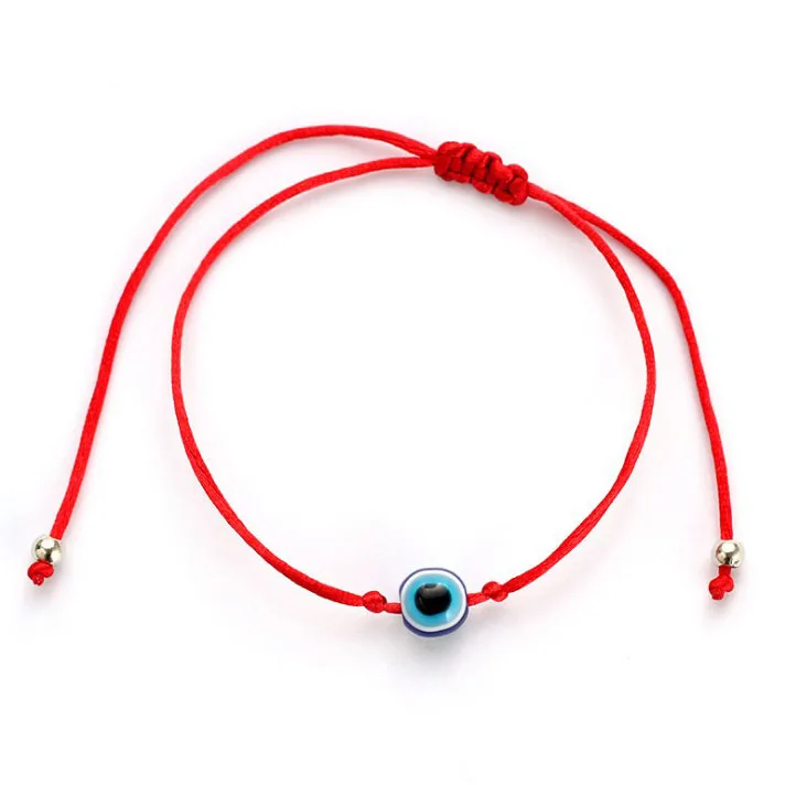 

Lucky eye multi colors beads bracelet red rope woven bracelet thin cord bracelet, Picture shows