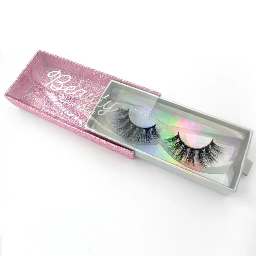

Hot sale custom mink eyelash packaging box with logo lash box, Pink
