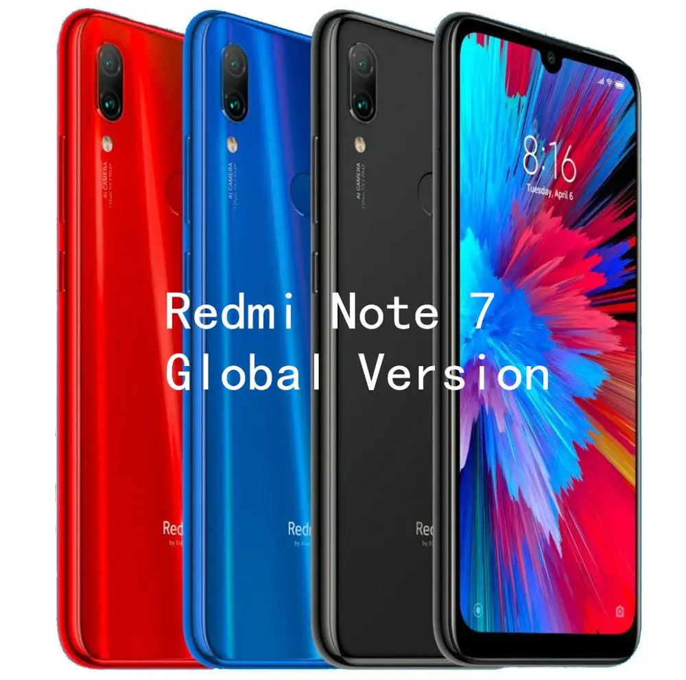 

100% In Stock Global Version Xiaomi Note 7 Redmi Note 7, Gold;black;blue