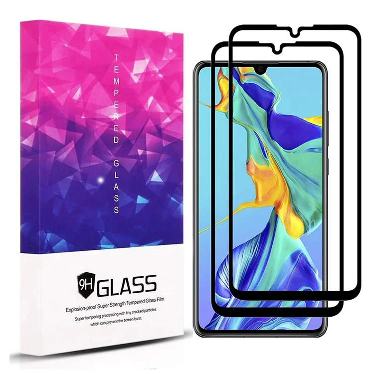 

2 Pack Full Coverage Tempered Glass Screen Protector for Huawei P30