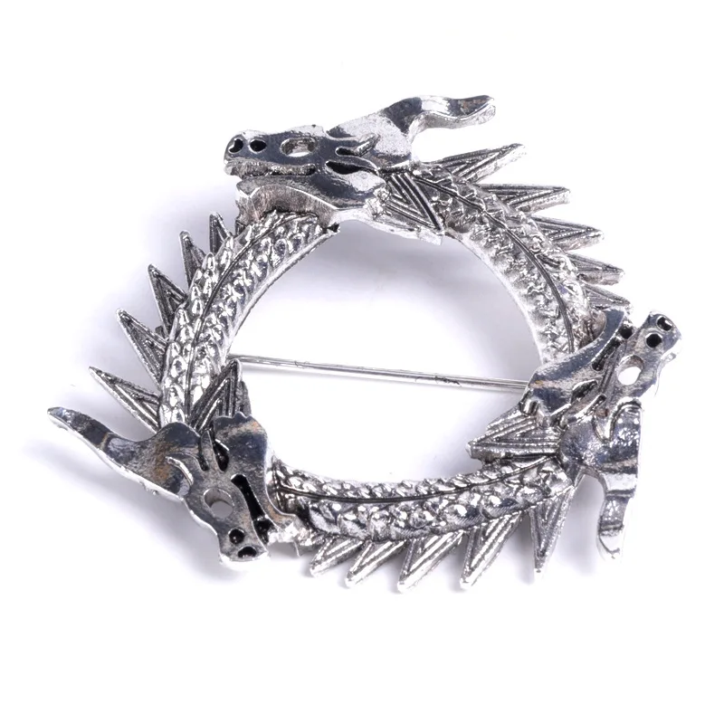 

Game Of Thrones Pin Grey Worm Missandei Three Headed Dragon Brooch