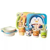 Baby Kids Cartoon Bamboo Fiber Tableware Feeding Dishes Children Bowl Plate Dinner Set Dinnerware