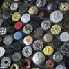 High quality Fashion Classic antique two part jeans accessories and rivets custom made logo denim metal tack button for jeans