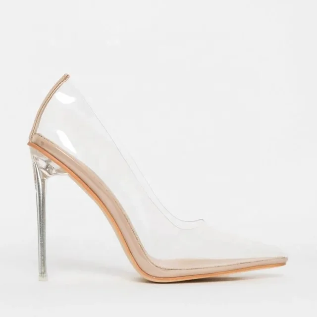 Fashion Snake Skin Clear Stiletto Court 