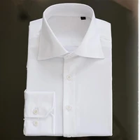 

hot selling white long sleeve formal cotton white button up shirt for men
