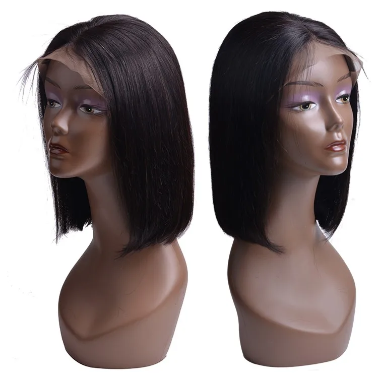 

USEXY Natural Black Remy Hair Bob Wigs Raw Indian Hair 4*4 Closure Wig Short Lace Front Human Hair Wigs For Black Women