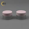Hot selling custom color empty 15g PETG plastic material jar frosted jar with matte pink cap