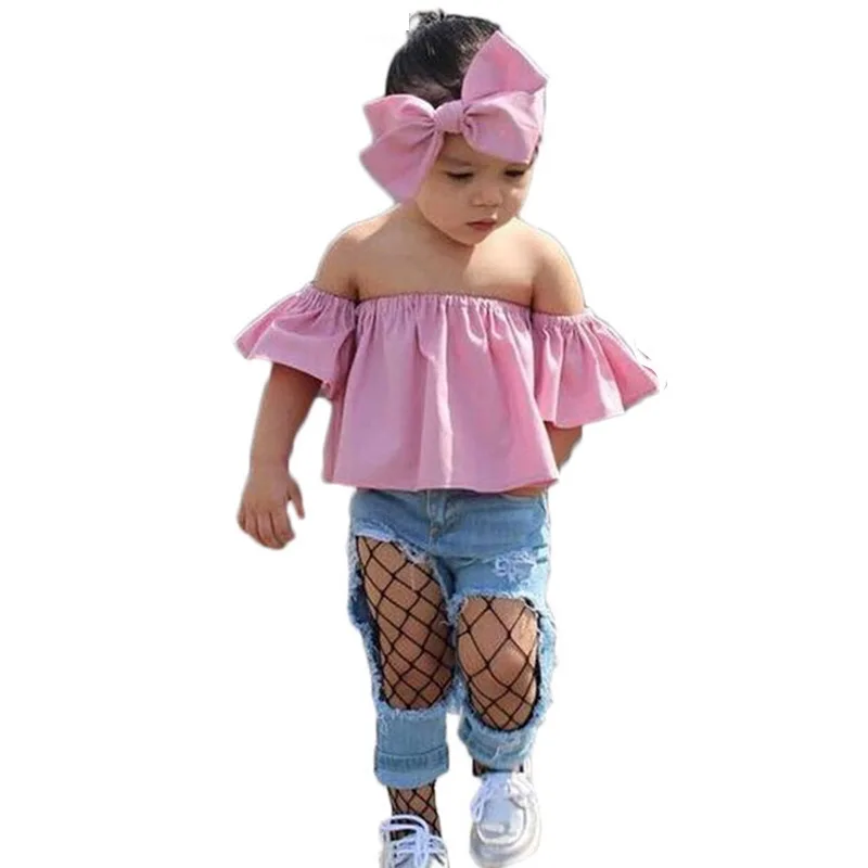 Baby Cloth Girl Set Girls' Boutique Child Outfit Summer Fashion 2019 New Wholesale Cheap Kid Clothing