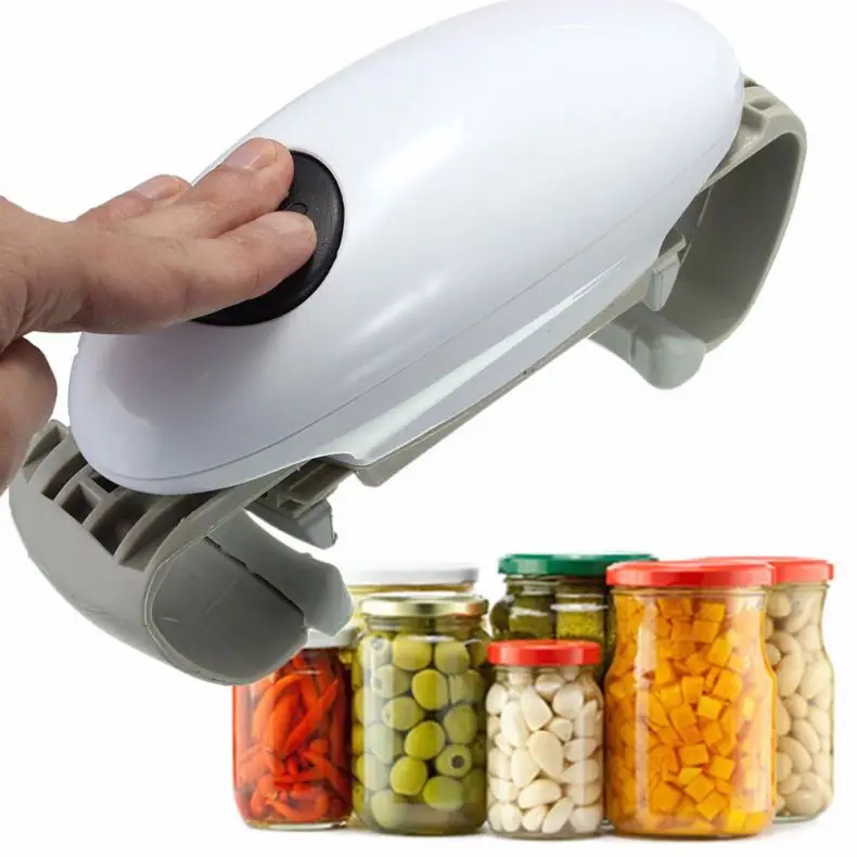 

Automatic Electric Can Opener Glass Jar Bottle Opener, White