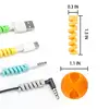 Cube Square USB Cable Earphones Protector Colorful Charger Saver Sleeve Protective Cover Case For Iphone Earbuds