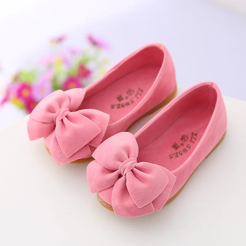 

Hot selling cheap bow design kids girl shoes, Yellow/pink/rose