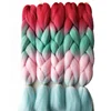 Wholesale Stock Hair Unique Ombre Jumbo Braiding Hair Bulk Extensions 24" 100g Synthetic Expression Braiding Hair