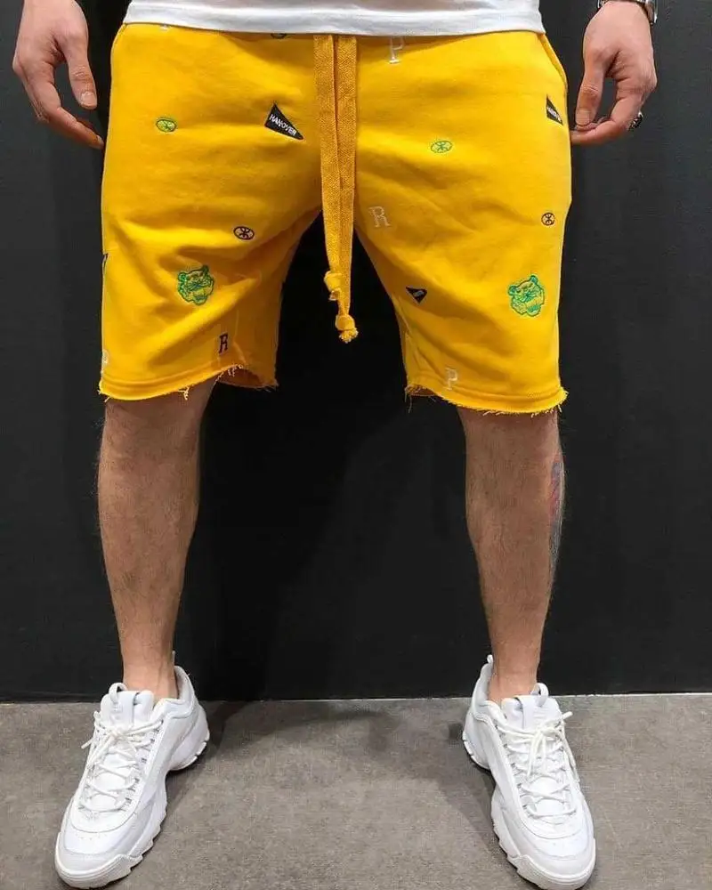 

New Arrival Embroidered Shorts Trousers Sports Casual Fashion Summer Men's Trousers, White;red;gray;black