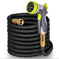 

Extra Strength with 3/4 Inch Solid Brass Fittings & Double Latex Core,25/50/75/100ft expandable garden water hose