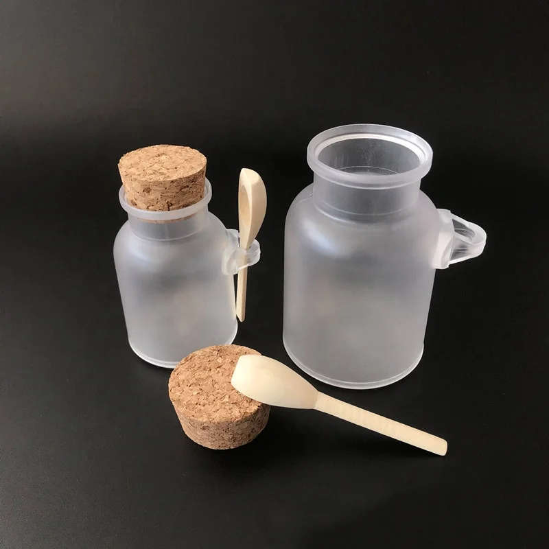 
Free samples 100ml 200ml 300ml round translucent clear matter plastic sugar scrub bath salt jar ABS container 