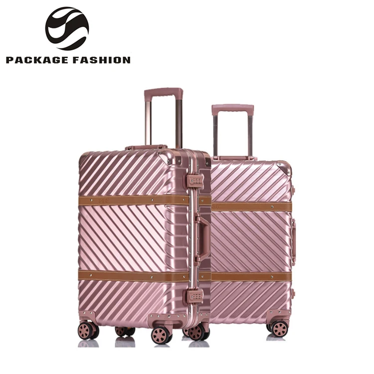 

Custom processing excellent business abs aluminum travel bags trolley luggage suitcase case bag, Black / silver / white / dark green / red / rose gold