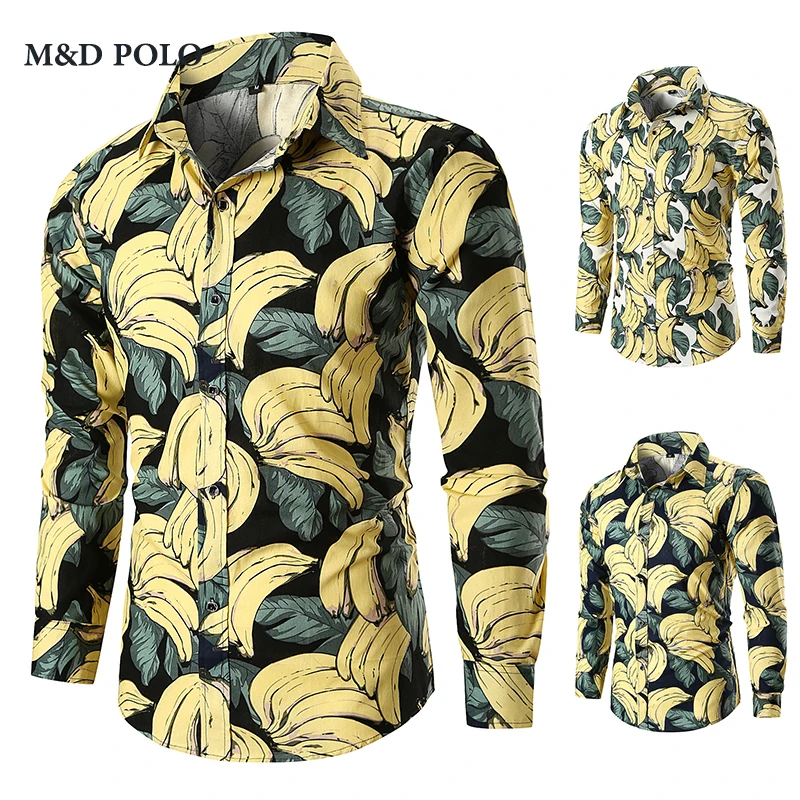 

Latest design custom popular beach short sleeve new model banana hawaiian shirts for men, Black/white/gray