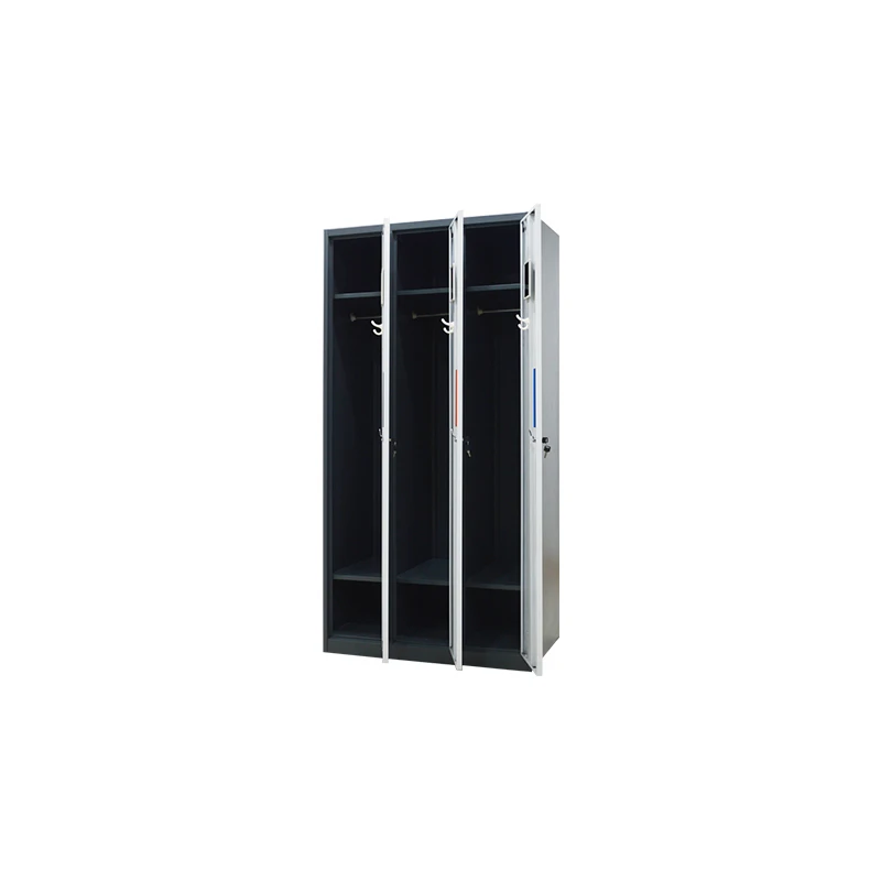 Modern Size Custom 3 Door Steel Wardrobe Cabinet Clothes Locker