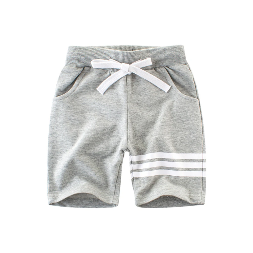 

Mudkingdom Boys Summer Casual Shorts Kids Cotton Sport Strip Bottoms Korean Fashion Shorts With Draw String