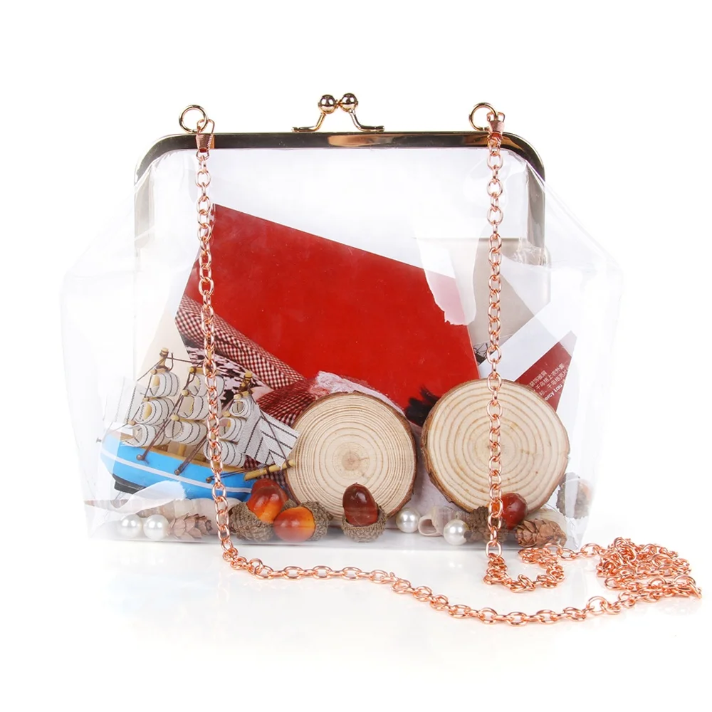 

Wholesale New Design High Quality Fashion Popular PVC Clear Messenger Bag, White