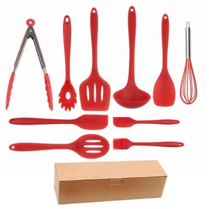 Image of Best Selling 10 Pcs kitchen accessory Silicone Kitchen Utensils Set silicone Kitchen gadgets Accessories for Kitchenware