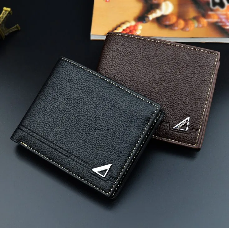 

2021 Brand Leather Purse Rfid Long Male Clutch Wallet Mens Money Bag New Korean Short Wallet Casual Men Wallet, As shown