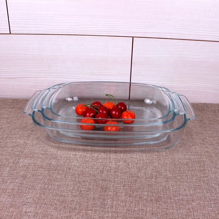 

rectangular oven microwave safe glass borosilicate baking dish baking pan pyrex glassware 2800ml, Clear transparent