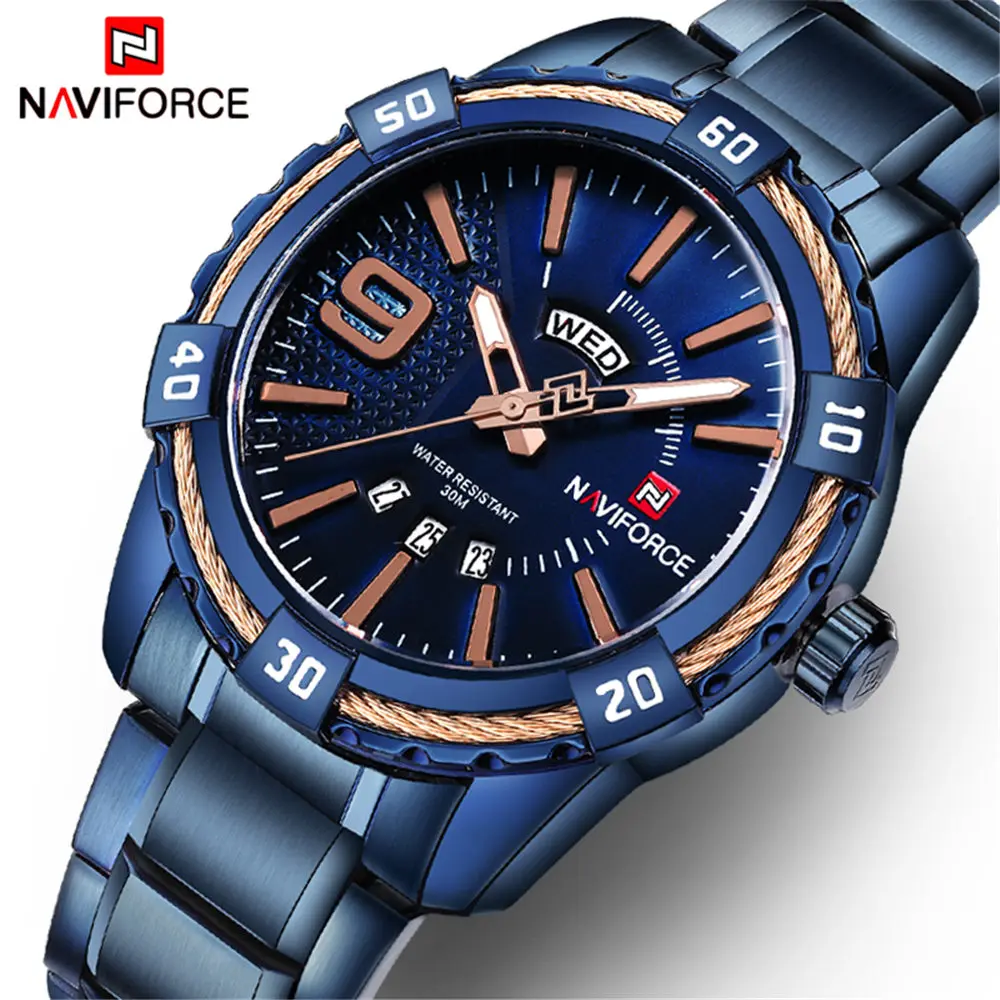 

Men Fashion Casual Brand Waterproof Quartz Watch Military Stainless Steel Sports Watches