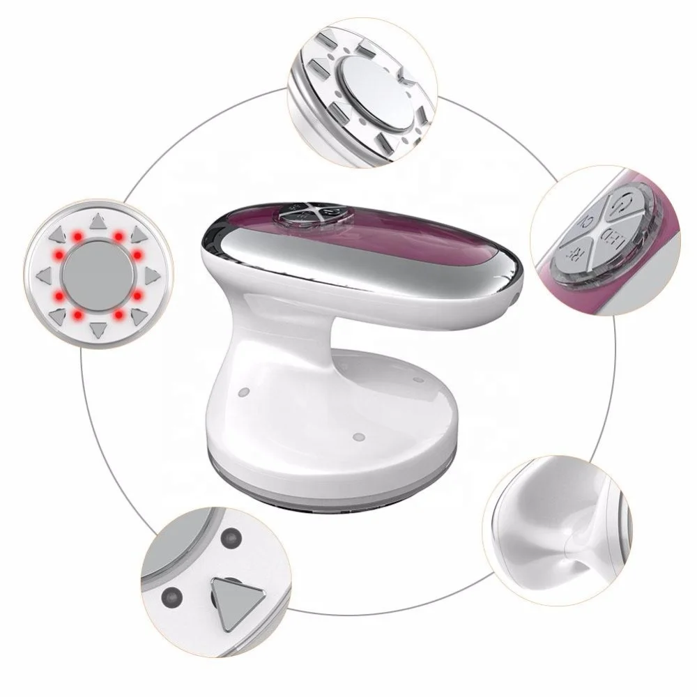 

RF Radio Frequency Face Body Slimming Machine Ultrasonic Light Therapy Anti Wrinkles Skin Tighten Anti Cellulite Beauty Massager, White