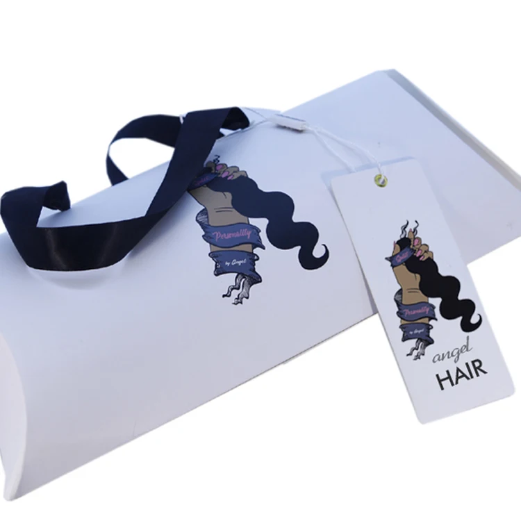 

Hair Hangtag Custom Printed Brand Name Logo Paper Hang Tags Label for Hair Extension Bundle Packaging Tag, Customized color