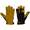 PRI In Stock Ginger Anti Abrasion Work gloves Cowhide Leather mechanic Gloves