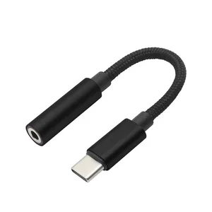 Nylon Braided USB C to 3.5mm Audio Headphone Jack Adapter Cable