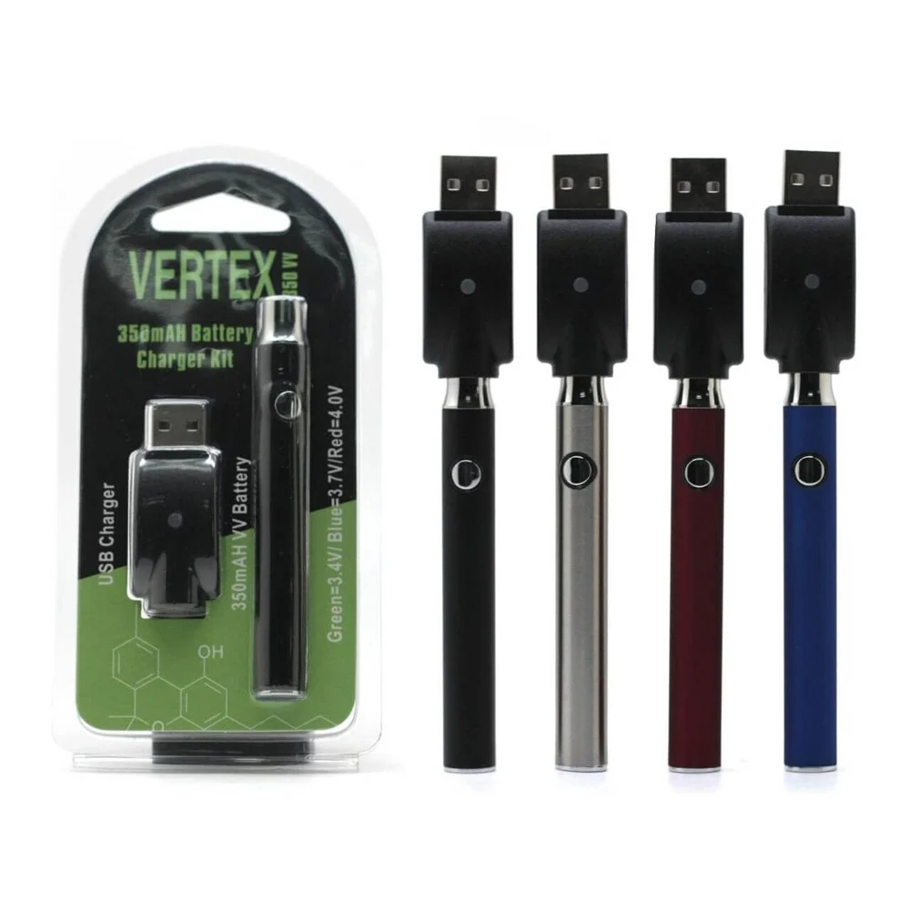 Factory Direct Sell Voltage Control Vertex Vape Pen 510 Cartridge Mod 350 Mah Cbd Preheat Battery