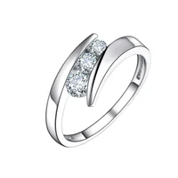 

Jewelry Vintage Rose White Gold 925 Sterling Silver Engagement Ring Diamond For Women