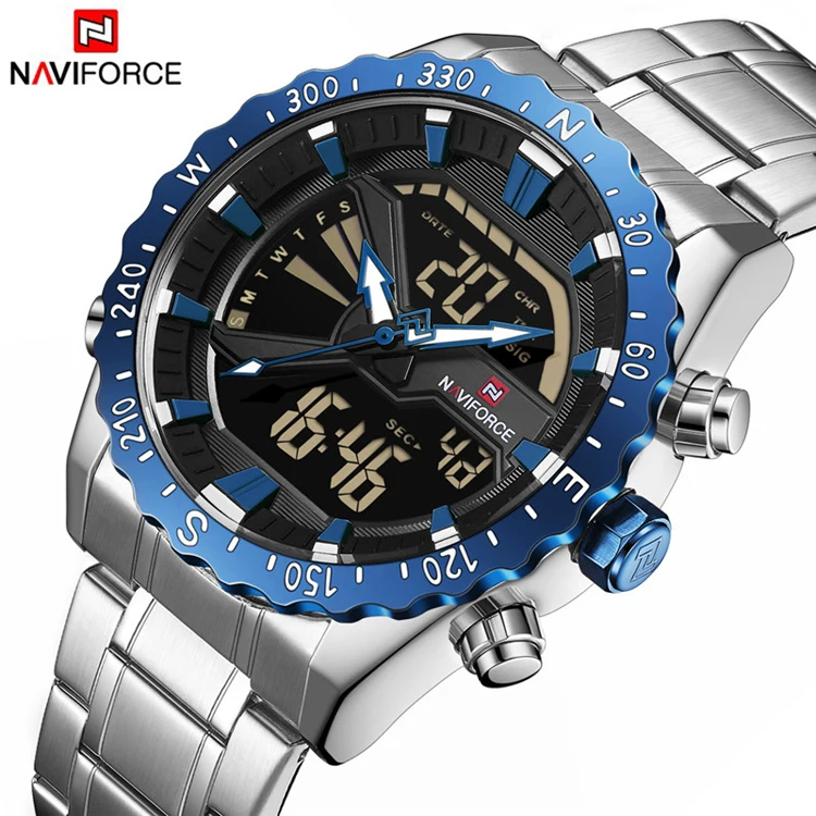 

NAVIFORCE 9136 S Watches 2018 NAVIFORCE Top Brand Luxury Military Waterproof LED Digital Sport Men's Clock Male Wristwatch
