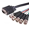 1FT VGA HD15 Male To 5 BNC RGBHV Female Component Adapter Conversion Cable HDTV