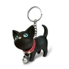 Promotional custom eco-friendly PVC key ring type live animal cat key chain