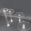 3 or 4 tiers clear round acrylic cake display for wedding decoration
