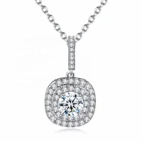 

2019 New Design Women Luxury Elegant Jewelry Sparkle Micro Pave Cubic Zirconia Diamond Necklaces With Oval Pendant NN610
