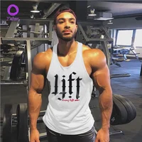 

Men Breathable Gym Workout Stringer Tank Tops Bodybuilding Fitness For Mens