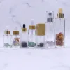 Glass Crystal Perfume Fine Mist Spray Bottle With Bamboo Lid