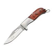 

Professional keychain traditional wood handle folding pocket knife