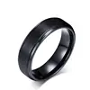 King Will Basic Men Wedding Black Tungsten Ring 8mm Matte Finish Beveled Polished Edge Comfort Fit